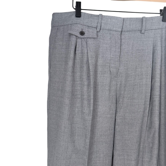 J. Crew Collection Wool-Blend Pleated Wide Leg Trouser Pants Sz 16 - Picture 5 of 13